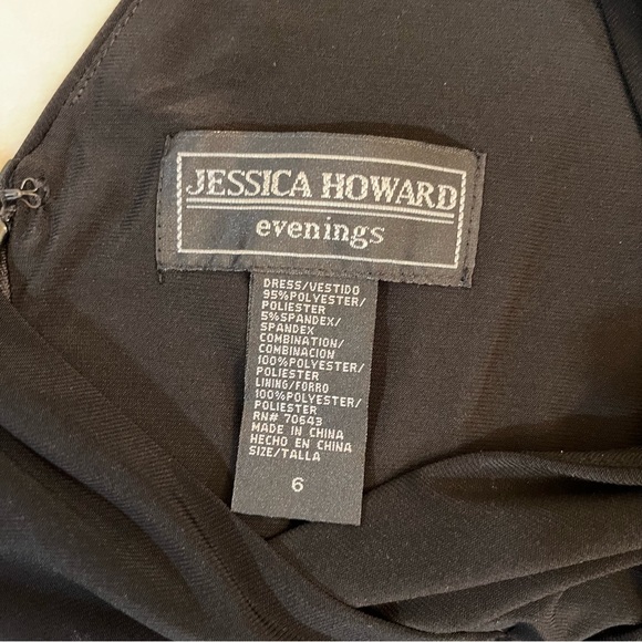 Jessica Howard Evening Dress Sz 6. Stretch Waist. Satin Wide A Line Skirt. - Picture 4 of 8